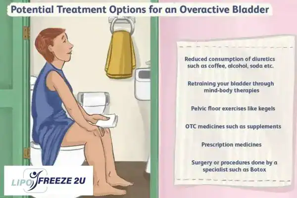 image of woman on toilet because of an overactive bladder Canary Wharf